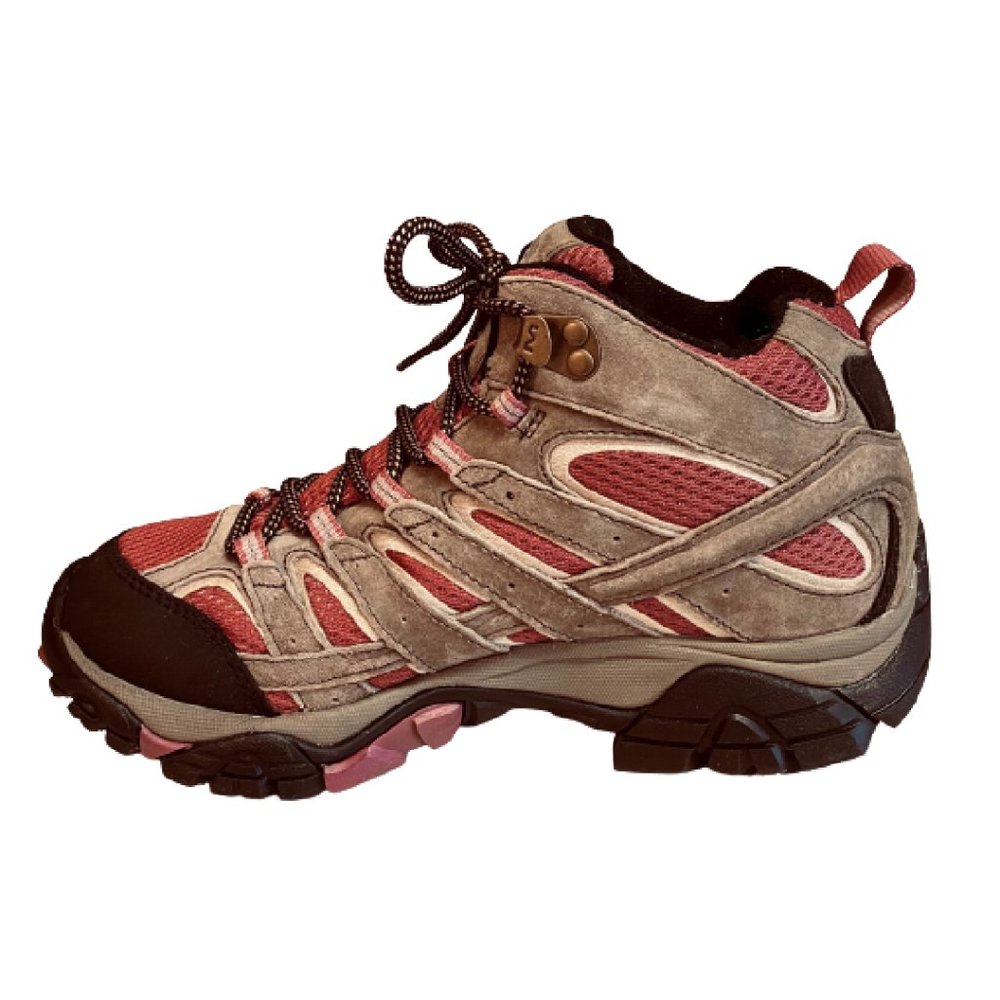 Merrell Moab 2 Mid Hiking Boots Womens Size 7 Brown Waterproof Vibram